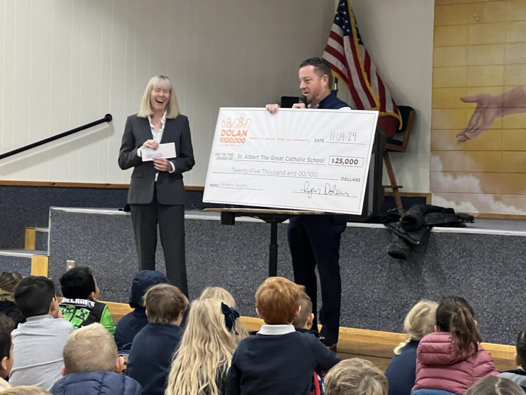 St. Albert the Great Catholic School Presented with $25,000 from Dolan Auto Group Contest